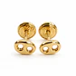 Topos Aretes Eslabón Pequeño Oro Laminado 18k - Miniatura 1