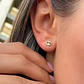 Topos Aretes Eslabón Pequeño Oro Laminado 18k - Miniatura 3