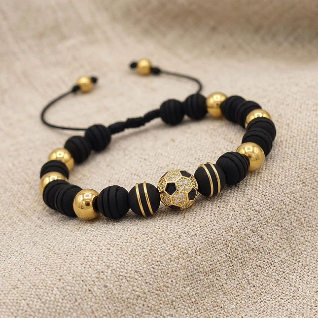 Pulsera Balón Futbol Neopreno Acero 3