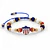 Pulsera Escudo Junior Rodio Acero Dorado y Neopreno