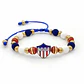 Pulsera Escudo Junior Rodio Acero Dorado y Neopreno - Miniatura 1