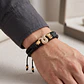 Pulsera Dragón Chino Cuero Trenzado Acero - Miniatura 2