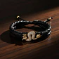Pulsera Dragón Chino Cuero Trenzado Acero - Miniatura 3