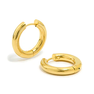 Aretes Candongas Lisas Pequeñas Oro Laminado 18k