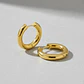 Aretes Candongas Lisas Pequeñas Oro Laminado 18k - Miniatura 4
