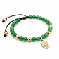 Pulsera Virgen Milagrosa Piedra Jade y Oro Laminado 18k - Miniatura 1