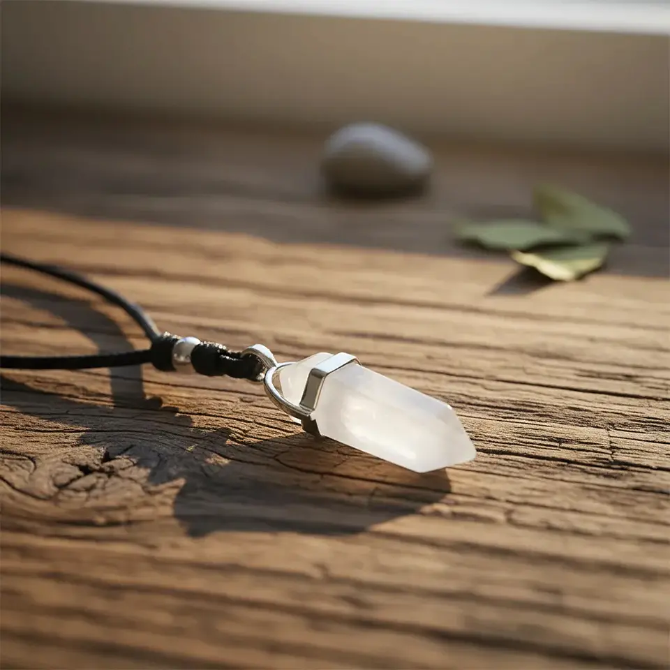 Collar Ajustable Péndulo Cuarzo Cristal 5