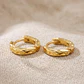 Candongas Diamantadas Oro Laminado 18k - Miniatura 2