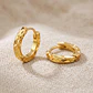 Candongas Diamantadas Oro Laminado 18k - Miniatura 3