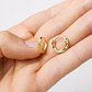 Candongas Diamantadas Oro Laminado 18k - Miniatura 4