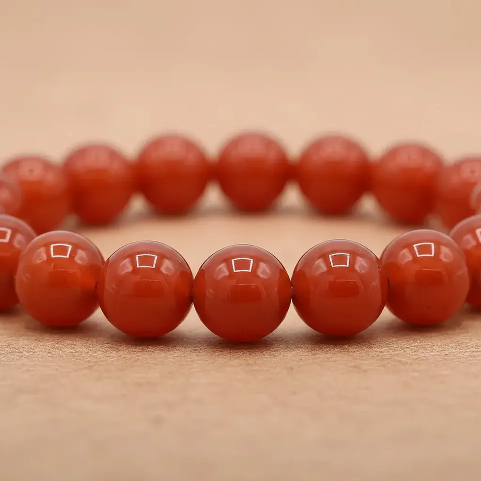 Pulsera Piedra Cornalina Natural 8mm 4