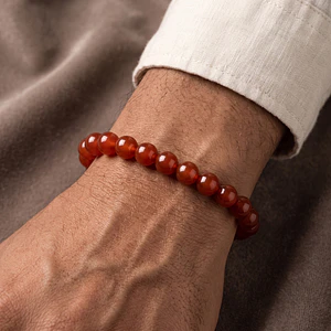Pulsera Piedra Cornalina Natural 8mm