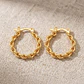 Aretes Candongas Entrelazadas Oro Laminado 18k - Miniatura 3