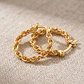 Aretes Candongas Entrelazadas Oro Laminado 18k - Miniatura 4