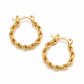 Aretes Candongas Entrelazadas Oro Laminado 18k - Miniatura 1