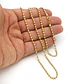 Cadena Oro Laminado 18k Estilo Militar Balines Diamantados (3mm x 60cm) - Miniatura 3