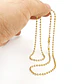 Cadena Oro Laminado 18k Estilo Militar Balines Diamantados (3mm x 60cm) - Miniatura 2