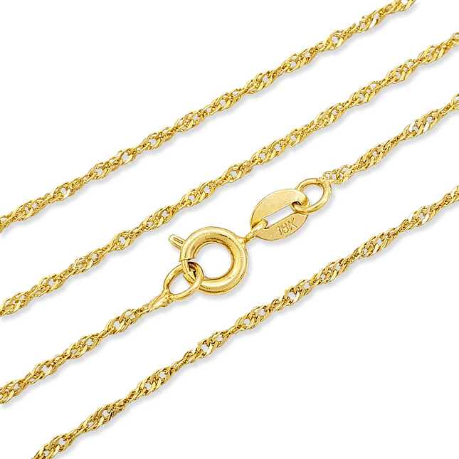 Cadena Singapur Oro Laminado 18k 4