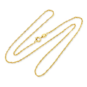 Cadena Singapur Oro Laminado 18k