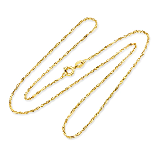 Cadena Singapur Oro Laminado 18k 1