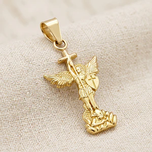 Dije San Miguel Arcángel Oro Laminado 18k