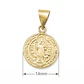 Dije Medalla San Benito de Abad Oro Laminado 18k - Miniatura 5