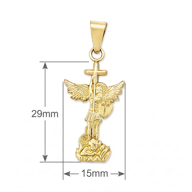 Dije San Miguel Arcángel Oro Laminado 18k 4