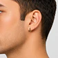 Aretes Candongas Pequeñas Oro Laminado 18k Circones Negros - Miniatura 2