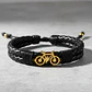Pulsera Bicicleta Cicla Cuero Trenzado Acero - Miniatura 3