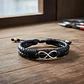 Pulsera Infinito Cuero Trenzado Doble - Miniatura 4