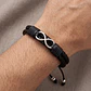 Pulsera Infinito Cuero Trenzado Doble - Miniatura 2
