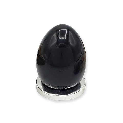 Huevo Yoni Piedra Obsidiana Negra - Protección y Sanación