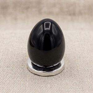 Huevo Yoni Piedra Obsidiana Negra - Protección y Sanación