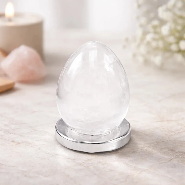 Huevo Yoni Piedra Cuarzo Blanco - Purificación y Conexión 2