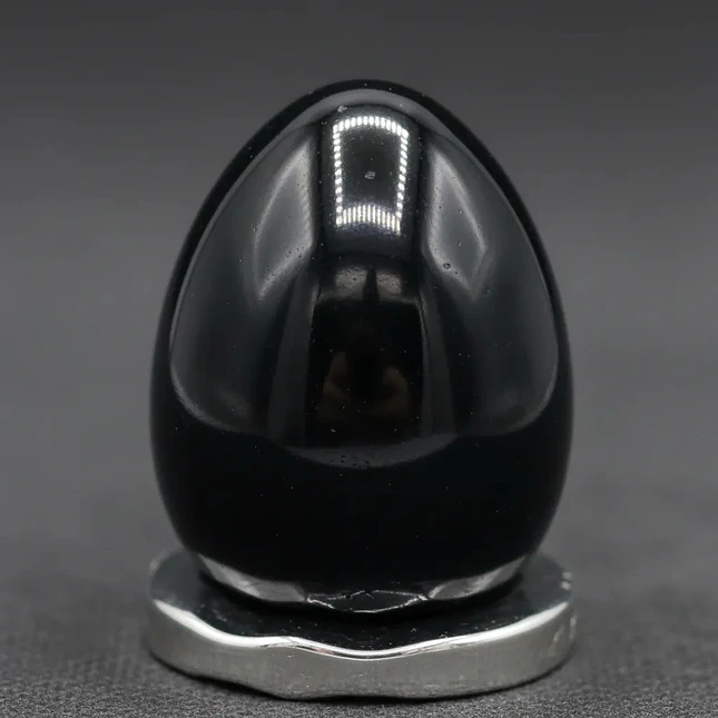 Huevo Yoni Piedra Obsidiana Negra - Protección y Sanación 4