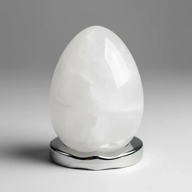 Huevo Yoni Piedra Cuarzo Blanco - Purificación y Conexión 3
