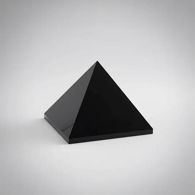 Pirámide Piedra Obsidiana Negra - Amuleto de Protección 4