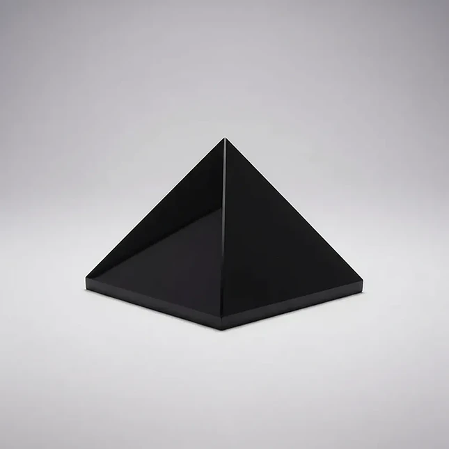 Pirámide Piedra Obsidiana Negra - Amuleto de Protección 5