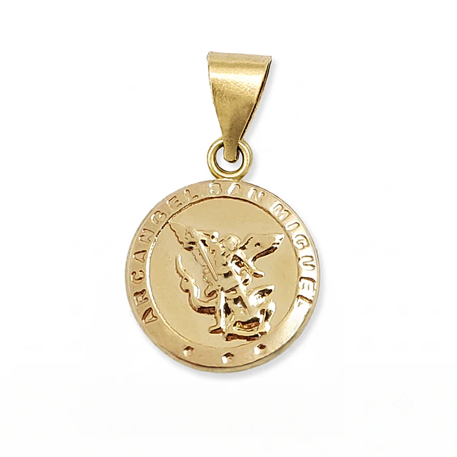 Dije Medalla San Miguel Arcángel Oro Laminado 18k 1