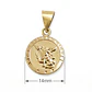 Dije Medalla San Miguel Arcángel Oro Laminado 18k - Miniatura 4