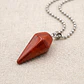 Collar Péndulo Piedra Jaspe Rojo con Cadena de Acero - Miniatura 4