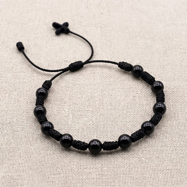 Pulsera Denario Piedra Ónix Natural 6mm 4