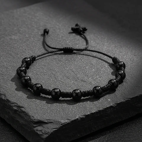 Pulsera Denario Piedra Ónix Natural 6mm