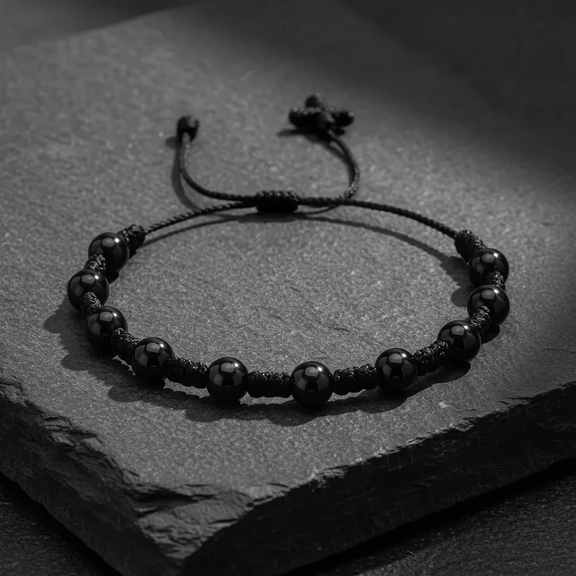 Pulsera Denario Piedra Ónix Natural 6mm 2