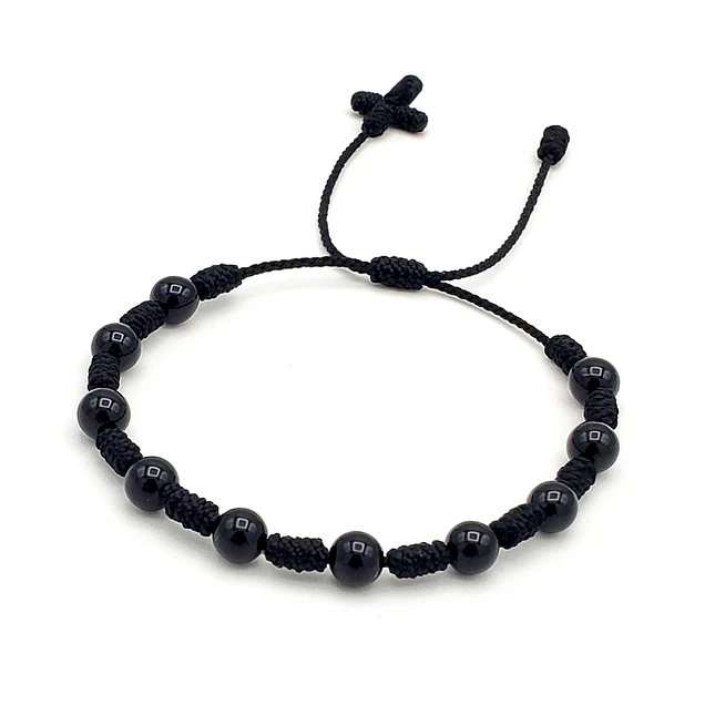Pulsera Denario Piedra Ónix Natural 6mm 1