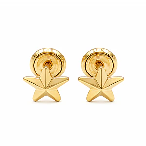 Topos Aretes Estrellas Oro Laminado 18k