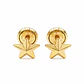 Topos Aretes Estrellas Oro Laminado 18k - Miniatura 1