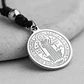 Collar Ajustable con Medalla de San Benito de Abad Acero - Miniatura 3