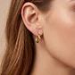 Aretes Candongas Melcocha Oro Laminado 18k - Miniatura 3