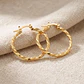 Aretes Candongas Entorchadas Oro Laminado 18k - Miniatura 2
